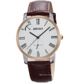 W23056 the latest model leather strap stainless steel watches